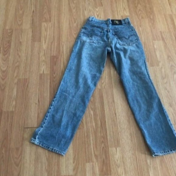 Vtg 90s Versace Jeans Wide Leg Jeans - Picture 3 of 10